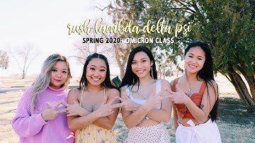Rush TTU Lambda Delta Psi Spring 2020: Omicron Class