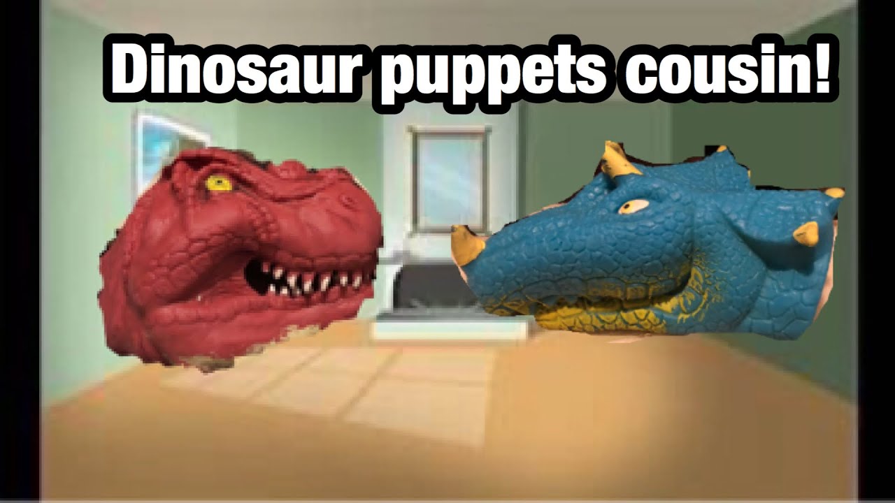 Dinosaur puppets cousin!! - YouTube