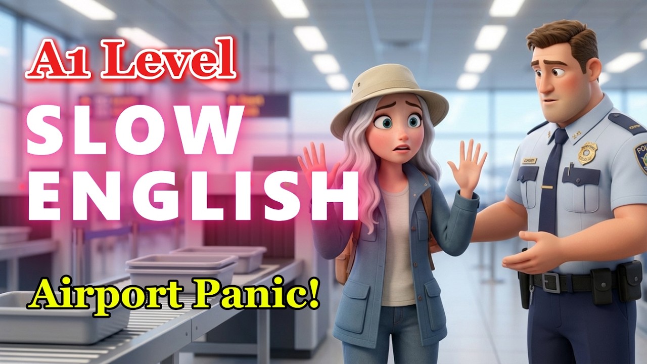 At the Airport ✈️ | Easy English Listening Practice (A1 Level) #learnenglish #dailyenglish