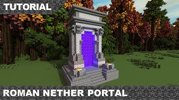Minecraft Roman Triumphal Arch Nether Portal Tutoral & Download