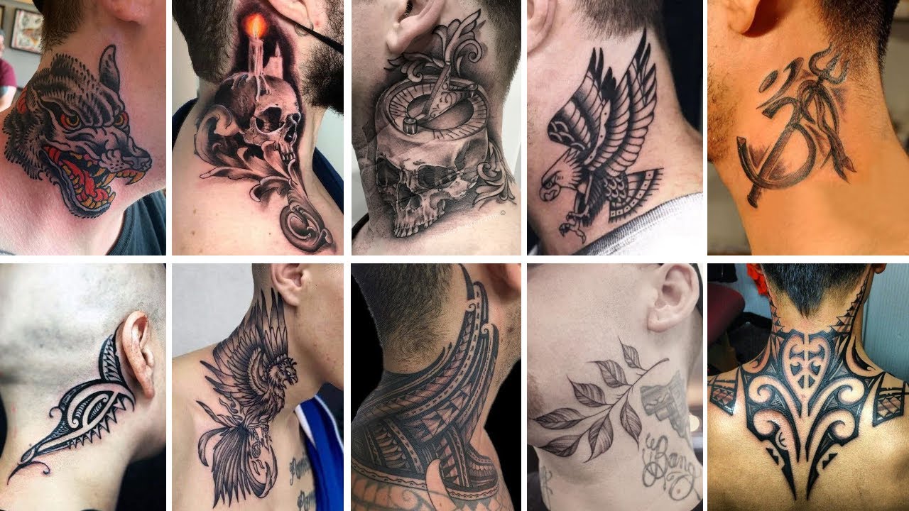 29 Neck Tattoos Designs for Men