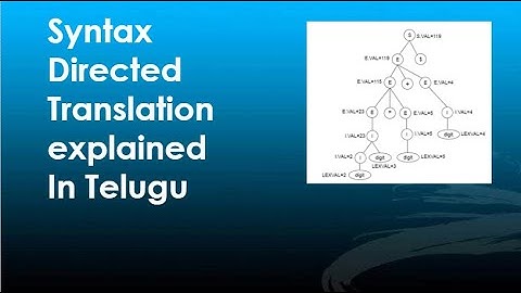 Syntax Directed Translation in telugu