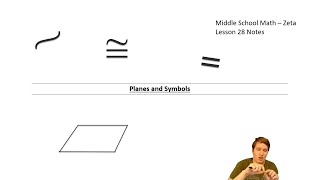 Planes and Symbols - Zeta Math U See - Lesson 28
