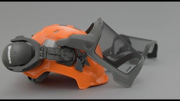 How to change the visor with a click, Husqvarna Forest Helmet Technical