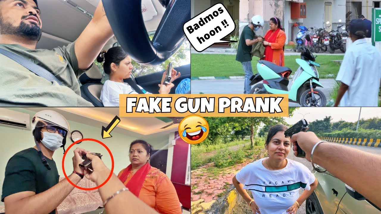 Nakli Bandook Prank on Wife & Mom 😂