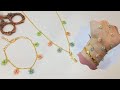 Zarif çiçekli kolye bileklik yapımı. #DIY. Easy Flower chain Bracelet &amp; Necklace making. #tutorial