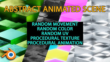 Procedurally animated and textured abstract scene in Blender