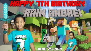 RAIN TURNS 7 MINECRAFT BIRTHDAY PARTY