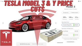 Tesla Model Y &amp; Model 3 Standard Range Price Cuts