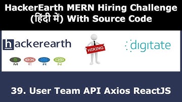 User Team API Axios ReactJS - MERN Hiring Challege - Hindi