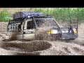 110 scale rc4wd toyota land cruiser 70  mercedesbenz gwagon action  offroad driving 4x4 rc car