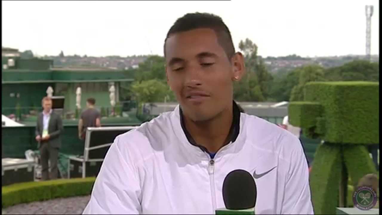 Nick Kyrgios visits the Live Wimbledon studio