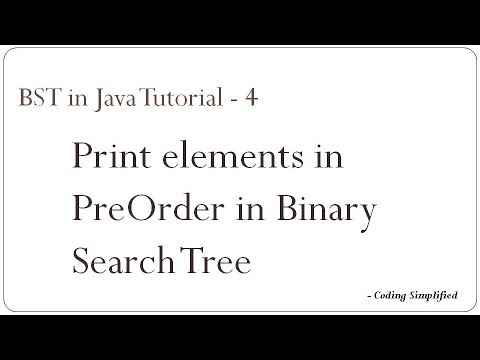 Binary Search Tree in Java-4: Print elements in PreOrder manner in ...