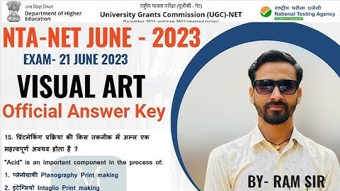 NET VISUAL ART PAPER  JUNE  2023 / NET VISUAL ART ANSWER KEY  JUNE  2023 / VISUAL ART  JUNE  2023