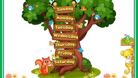 Các ngày trong tuần bằng Tiếng Anh - The days of the week