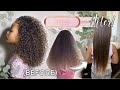 3B CURLY TO STRAIGHT ROUTINE | TESTING OUT TYMO STRAIGHTENING BRUSH ON NATURAL HAIR