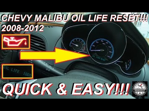 how to reset oil life on 2009 chevy malibu