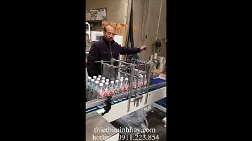 Máy co màng lốc chai nước khoáng, máy co màng lốc chai bia, lon bia tự động