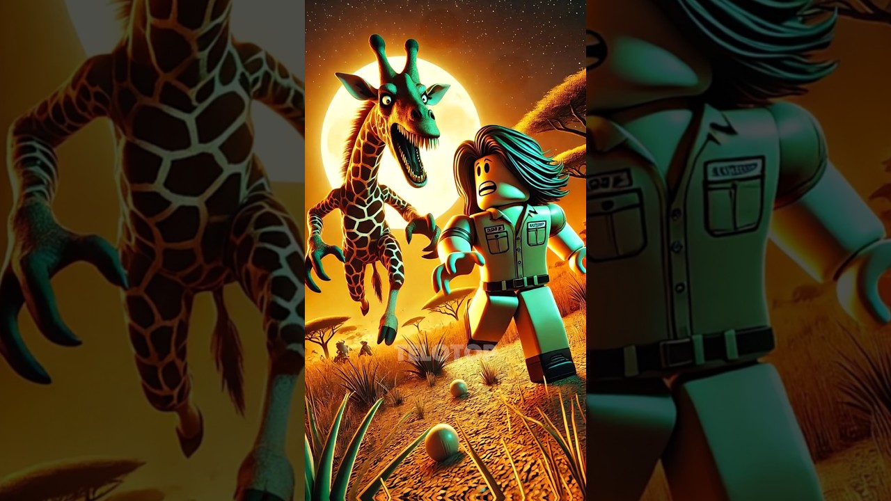 Haha! 😂🦒 Roblox Monster Giraffe Can't Catch Me! 🏃‍♂️💨 