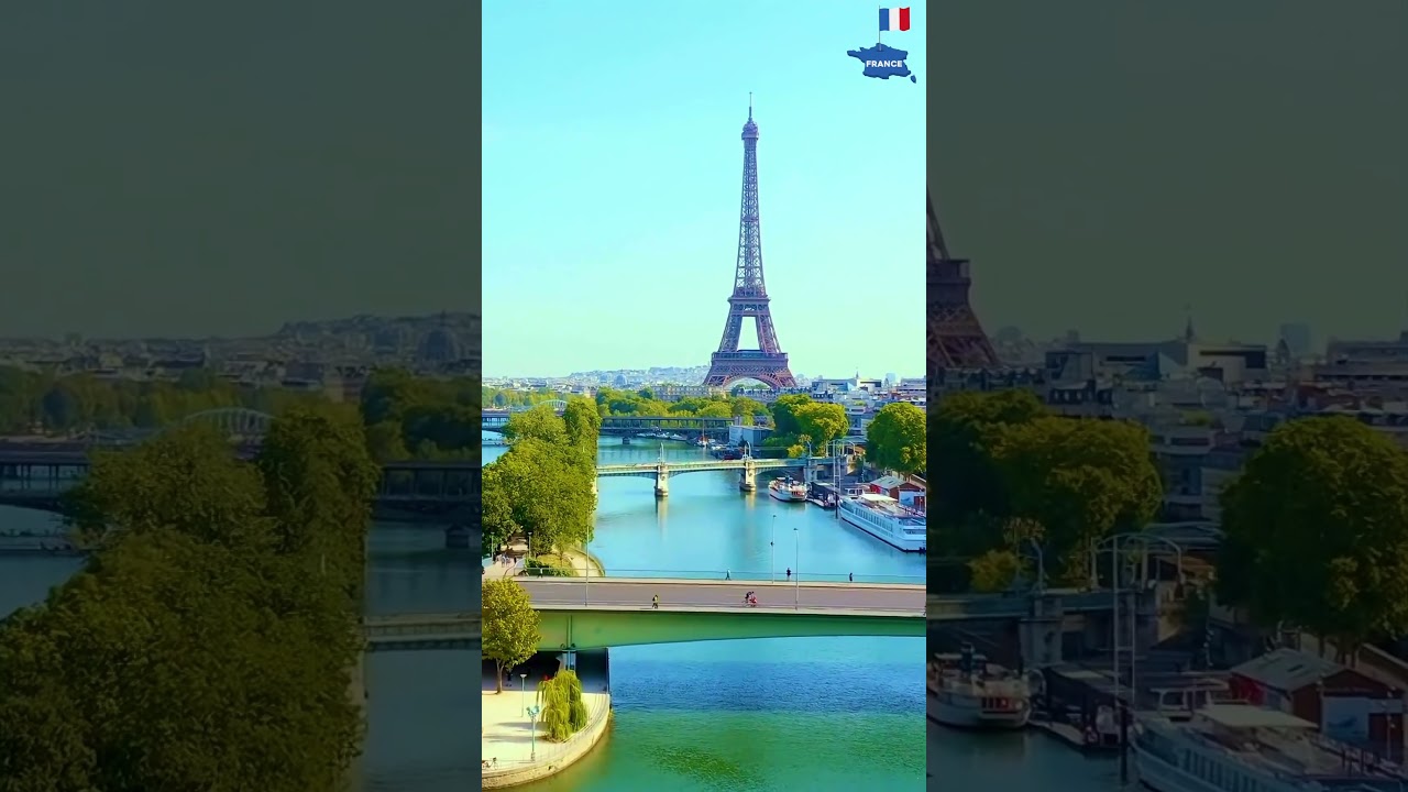 Paris France Drone View 4k👽