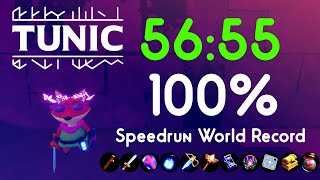 Tunic 100% Speedrun 56:55 (Former WR)
