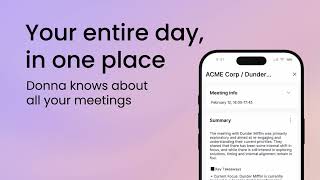 Meet Donna - The only proactive AI assistant for field sales - Mobile App
