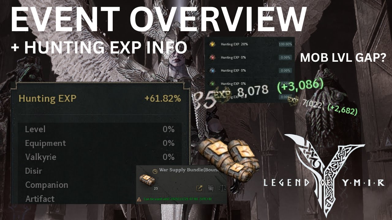 LEGEND OF YMIR - UPDATE OVERVIEW | HUNTING EXP INFO