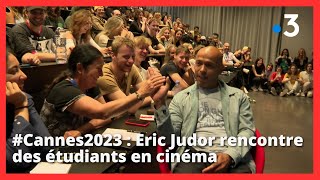 #Cannes2023. Eric Judor rencontre des étudiants en cinéma de l'Université Côte d'Azur