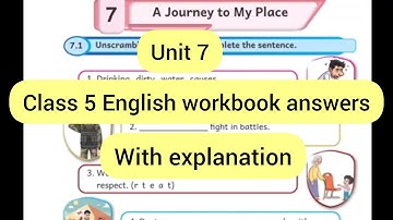 5th std unit 7 A journey to my place English workbook answers with explanation Ennum Ezhuthum