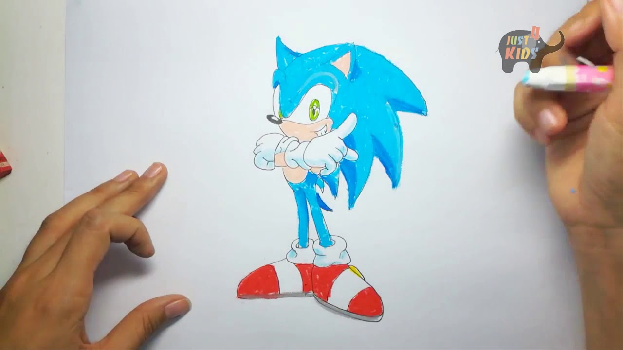 Cách Vẽ Sonichow To Draw Sonic Youtube