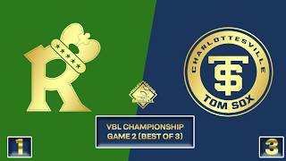 VBL Championship Game 2: Winchester Royals vs Charlottesville Tom Sox (7/29/2026)