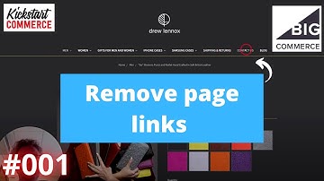 How to remove page links and blog from Main Menu/Navigation Bar - BigCommerce