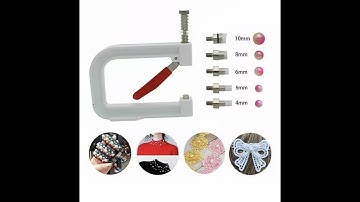 DIY Hand Press Round Pearl/Bead/Rivet Setting Machine Unboxing and How to Use on fabric