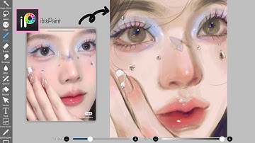 How to draw a face in ibisPaintx full process🌸