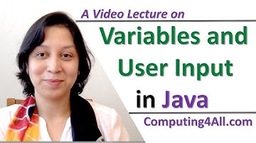 Java Lecture 4: Java Variable Data Types and User Input