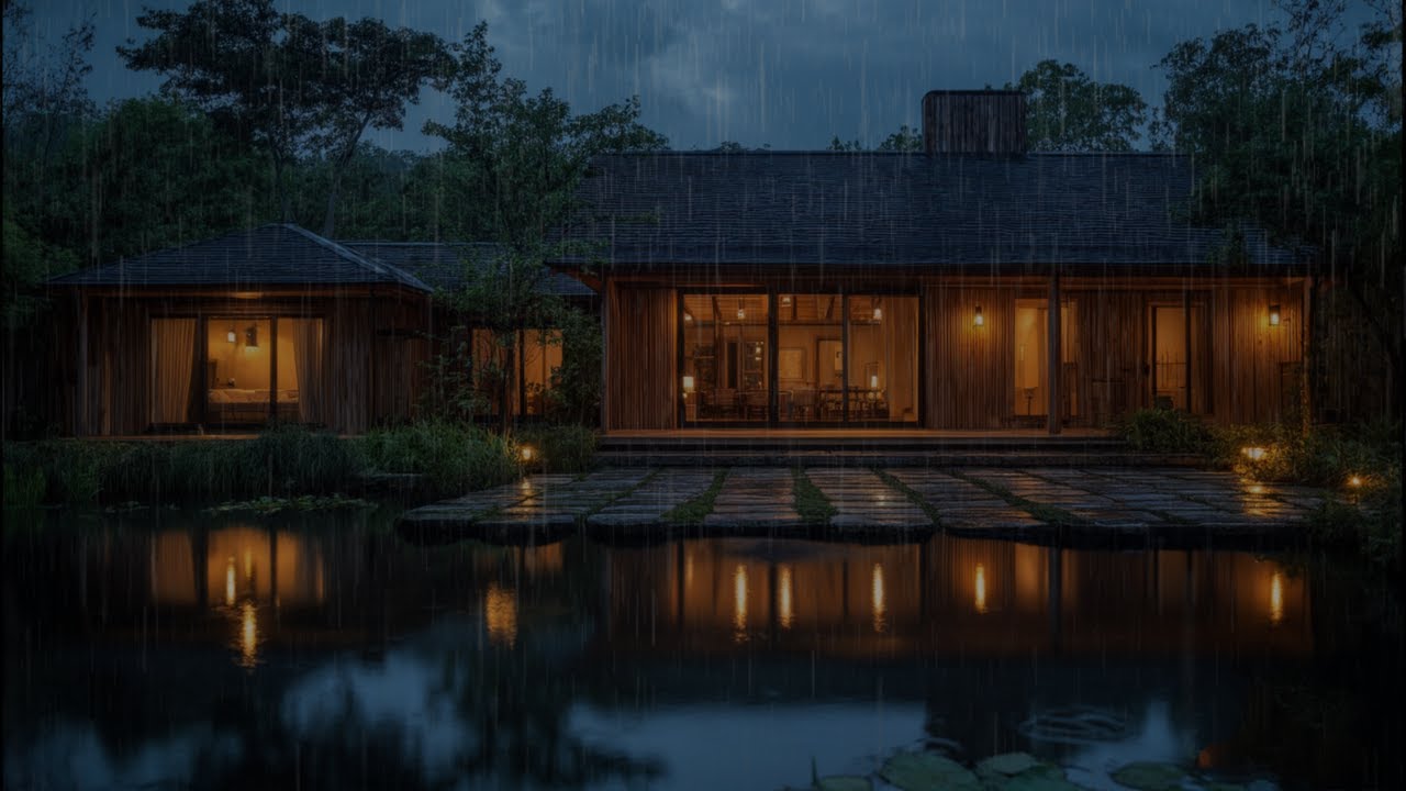 Fall Asleep Fast with Soft Rain and Cricket Sounds | Calm and Peaceful Night
