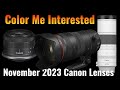 New Lens November - Thoughts on Canon&#39;s Latest Lens Announcements