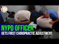 NYPD Officer Gets First Chiropractic Adjustment (Y Strap Adjustment) | NYC Chiropractor