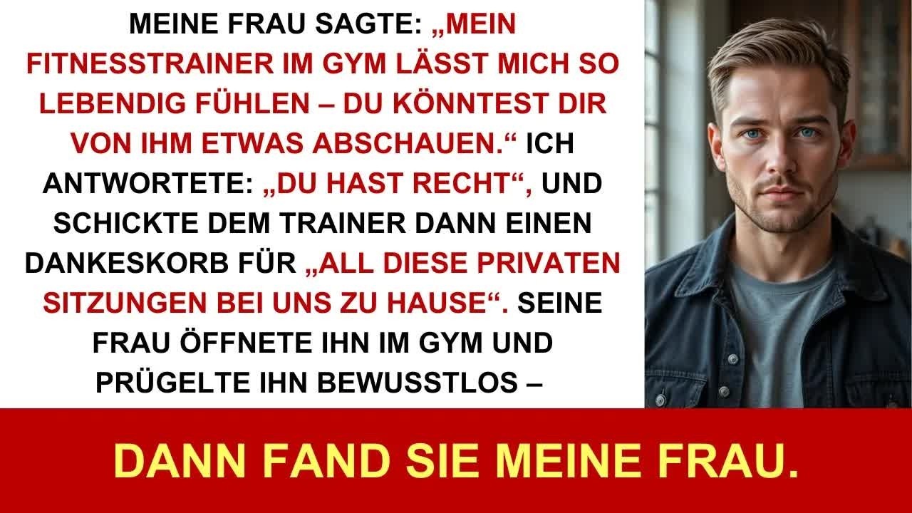 „Meine Frau sagte： ‚Mein Fitnesstrainer lässt mich so lebendig fühlen – lern von ihm‘ Ich antwor