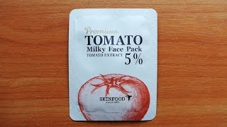 Обзор Skinfood Premium tomato milky face pack пробник корейской косметики