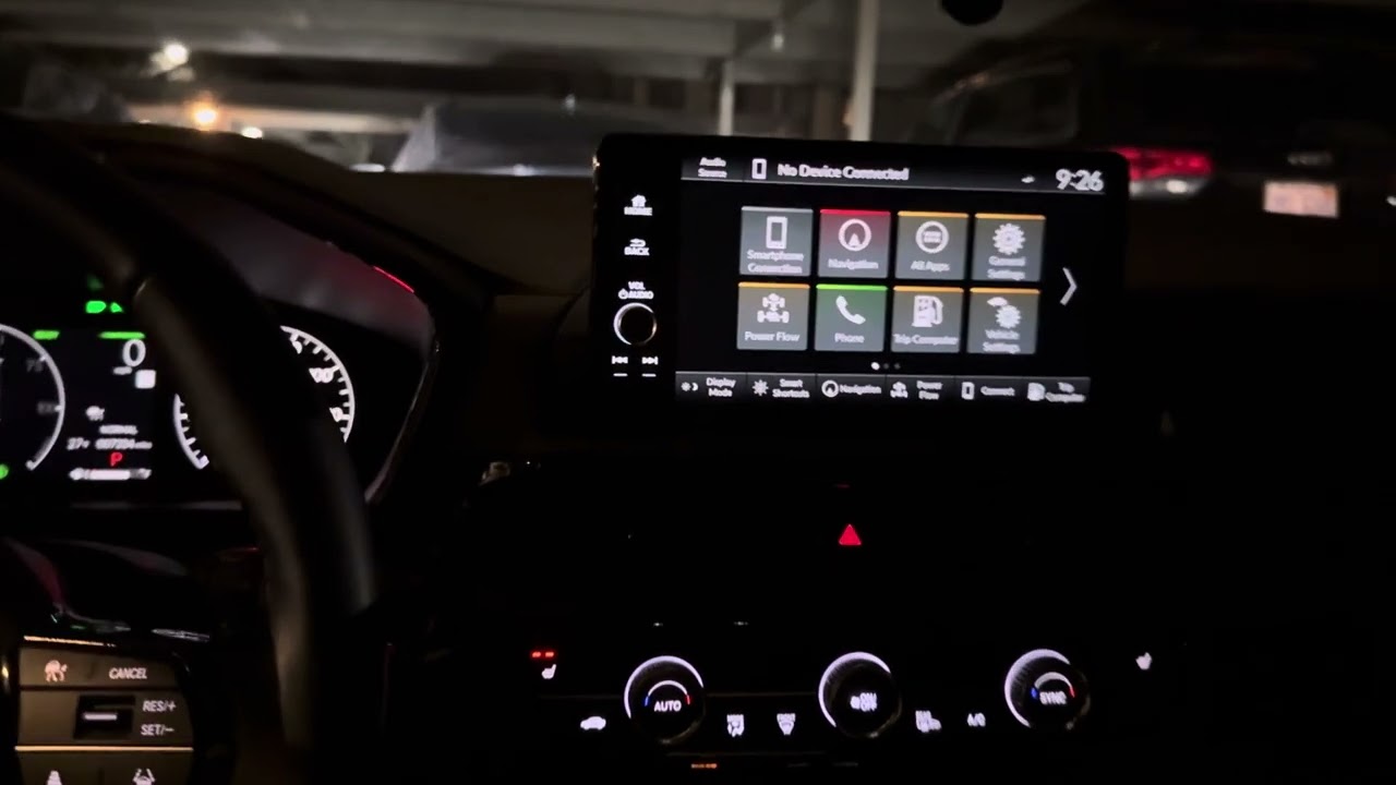 2025 CR-V Brightness Control Options, Turning Off Infotainment Display