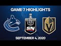 NHL Highlights | 2nd Round, Game 7: Canucks vs. Golden Knights - Sept 4, 2020