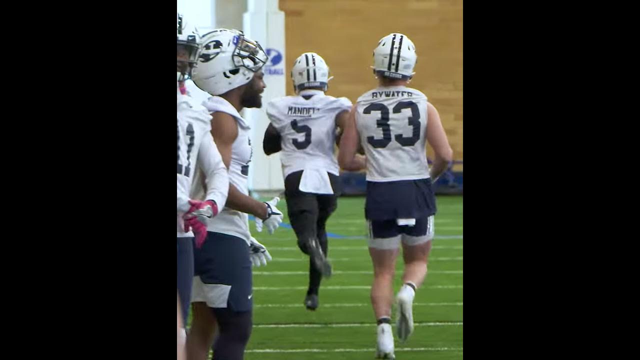 BYU Football Spring Practice D'Angelo Mandell YouTube