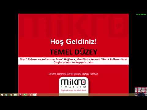 03 03 001 Menü Eklenmesi Kısayol Oluşturulması ve Kopyalanması