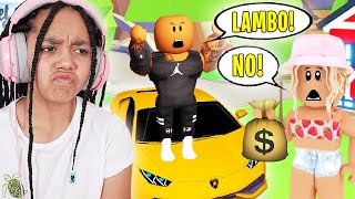 buying my dad everything he touches in adopt me roblox