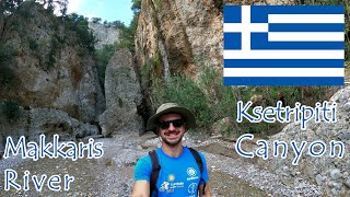 Exploring Ksetripiti Canyon solo in Makkaris river in Malona Rhodes Greece