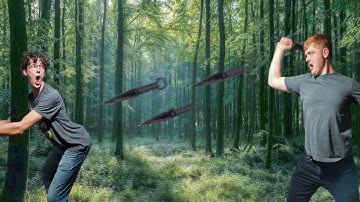 nobody was hit by a throwing knife in this video