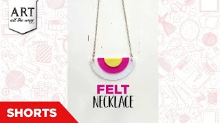 Felt necklace | Felt craft ideas | Necklace Making | Jewellery Design | Upcylce | #shorts