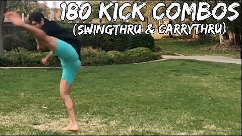 180 Kick Combos: Swingthru & Carrythru Transition | Tricking Tutorial #115