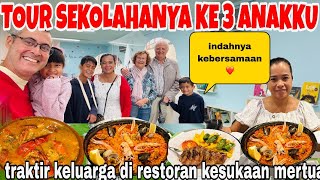 TOUR SEKOLAHAN KE 3 ANAKKU LANGSUNG TRAKTIR DI RESTORAN KESUKAAN KELUARGA !